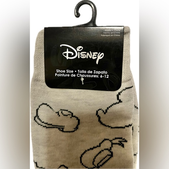 NIP Mickey Mouse socks grey and black men’s size 6-12 - Picture 3 of 3